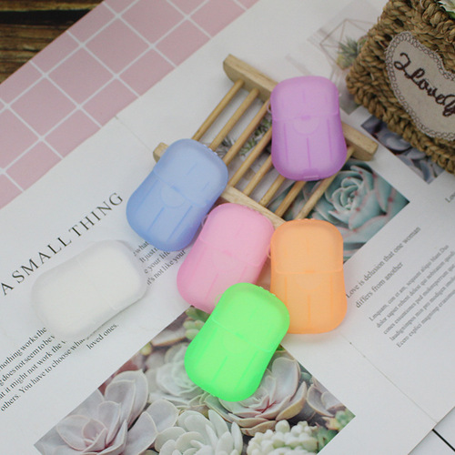 Hand washing and bathing tablet soap paper Travel outdoor soap tablet soap flower Portable soap tablet disposable small soap paper