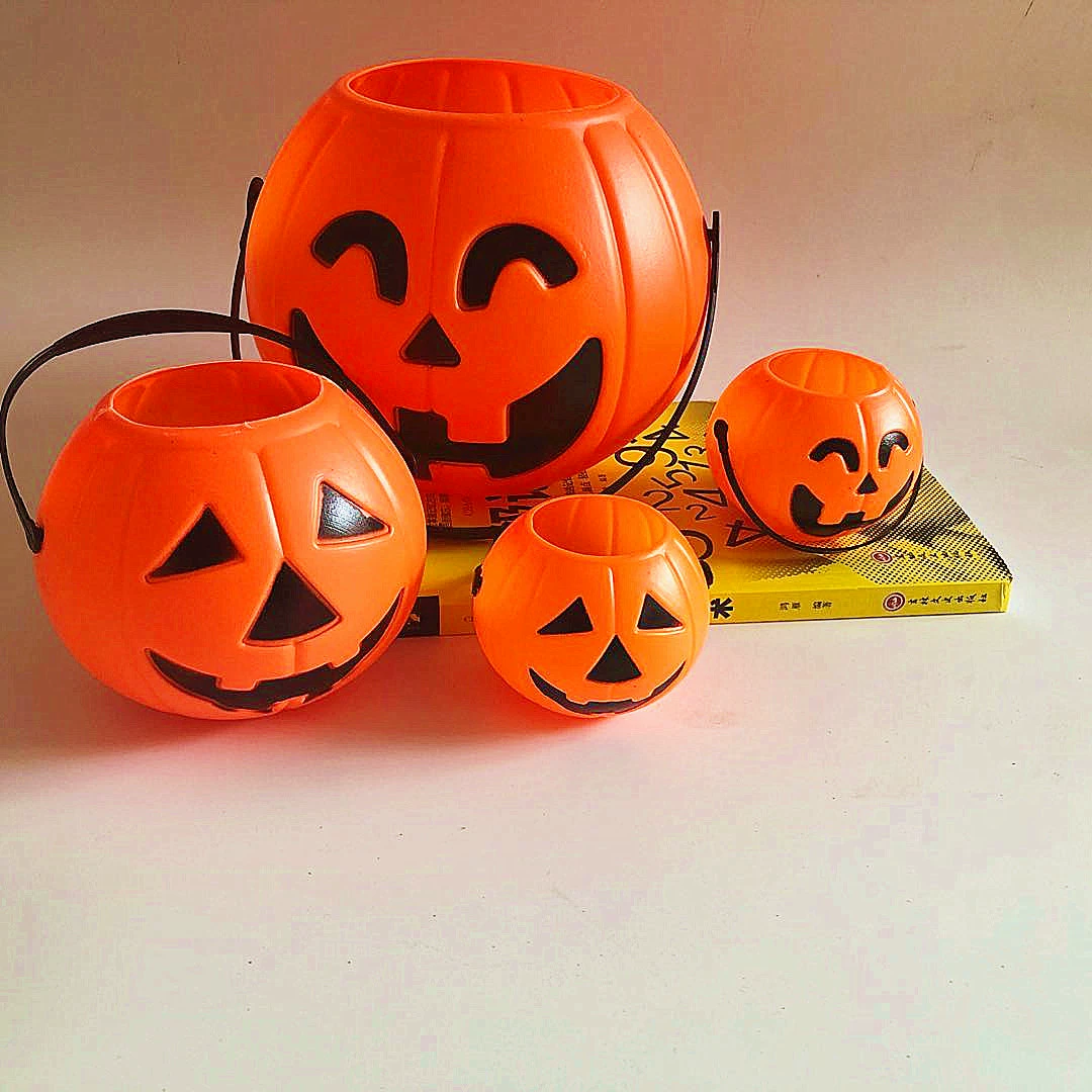 Украшения для тыквы Хэллоуина в виде фонарика, ручные пластиковые jack-o-lanterns, размеры 7/11/17 см, с различными лицами