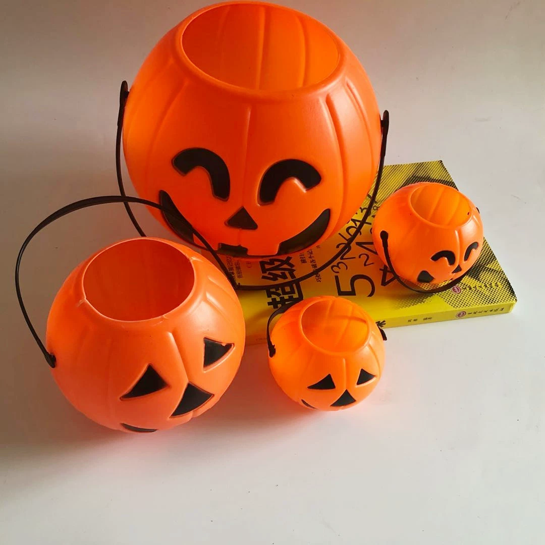 Украшения для тыквы Хэллоуина в виде фонарика, ручные пластиковые jack-o-lanterns, размеры 7/11/17 см, с различными лицами