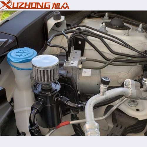 汽车改装二孔机油透气壶带空气滤清器带蘑菇头空滤机油回收壶