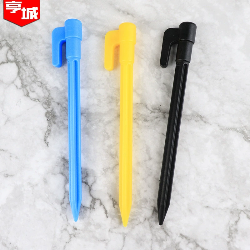 Ленивый надувной воздушный диван в наличии Открытый Кемпинг Палатка наземный гвоздь пляжный коврик ветрозащитный желтый пластиковый грунт Ding