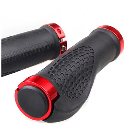 Bicycle handlebar cover mountain bike handlebar aluminum alloy double-sided locking handle cover dead-fly bicycle handlebar rubber cover side shape