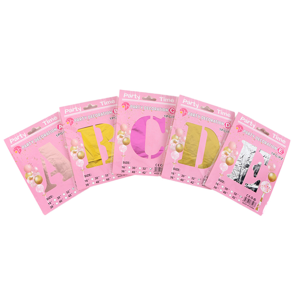 Carta globo de 32 pulgadas de tarjeta de papel carta globo venta al por mayor decoración de la boda de 32 pulgadas de película de aluminio carta globo