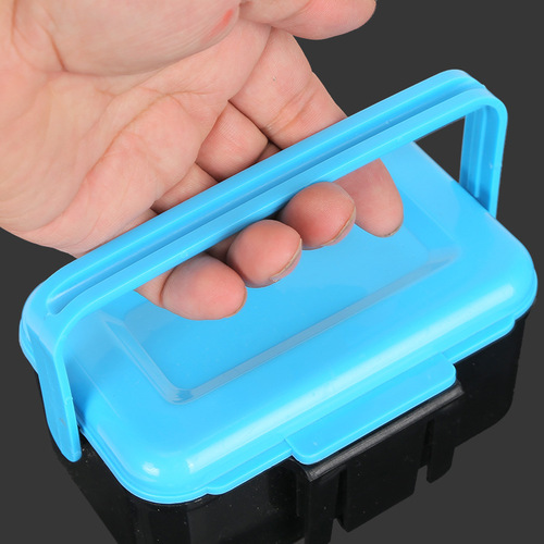 New handle red worm box, multifunctional breathable earthworm box, bait box with clip, waist hanging live bait box, fishing gear