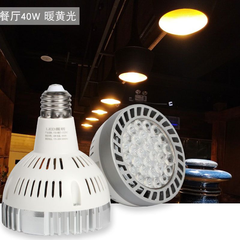 Clothing store LED spotlight PAR30 track light bulb 35W40W45W light source E 27 Pa lamp guide wick Clothing store LED spotlight PAR30 track light bulb 35W40W45W light source E 27 Pa lamp guide wick