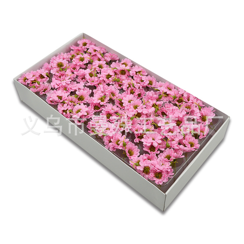 Día de San Valentín nuevo pequeño crisantemo salvaje jabón flor cabeza Zou Ju artificial jabón flor caja de regalo ramo decoración a juego al por mayor