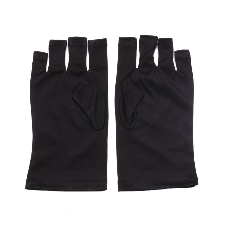 Guantes a prueba de rayos UV para el salón de uñas Lámpara para hornear UV aislamiento térmico protección solar antideslizantes transpirables fototerapia fuga de uñas guantes de dedo