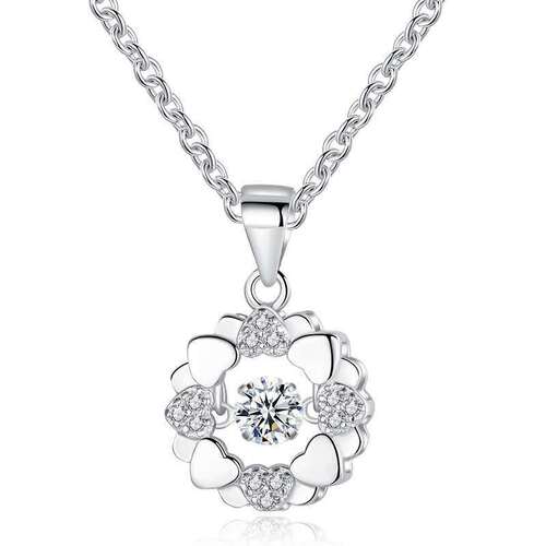 [Titanium Steel Plated with Real Gold] Beating Heart Korean Style Simple One Deer With You Necklace Same Style Accessories Women 520