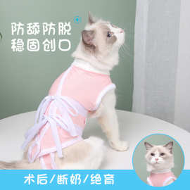 猫咪手术服宠物绝育衣服母猫断奶防舔防掉毛术后衣服宠物术后用品