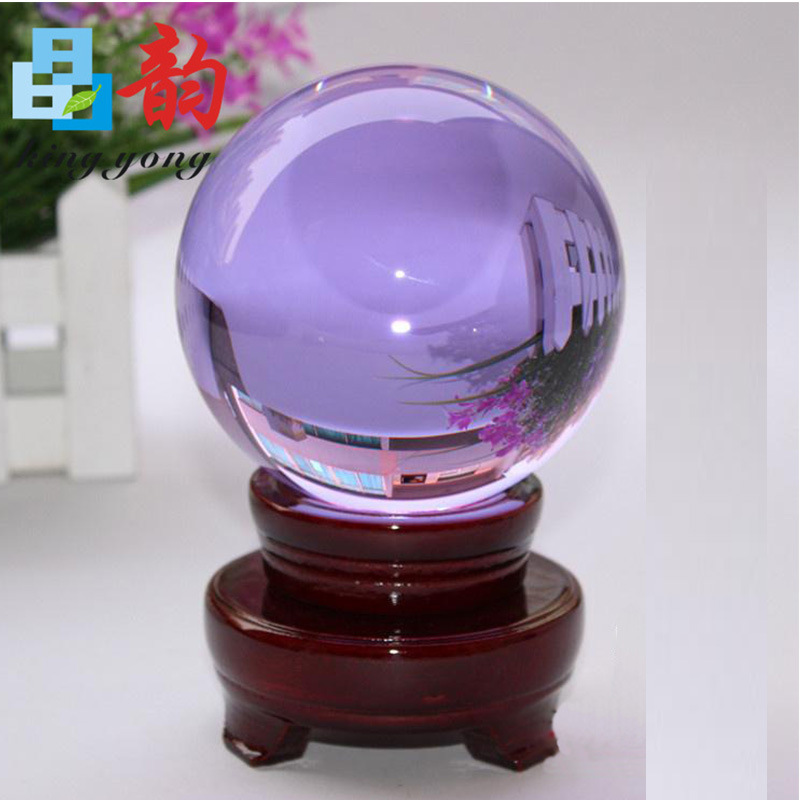 晶韵浦江水晶厂家供应200毫米蓝色家居客厅卧室会所摆放水晶球