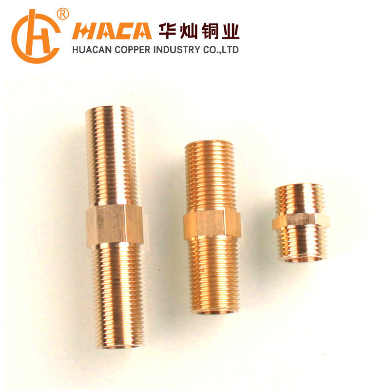 厂家热销 黄铜4分50mm100mm加长外丝直接接头 铜对丝 水暖管件