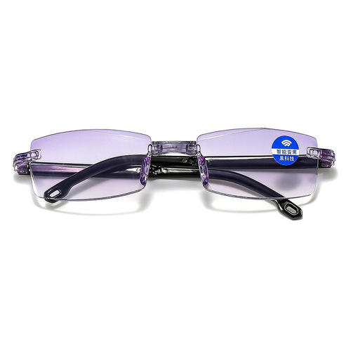 New Frameless Folding Trim Reading Glasses All-in-One Reading Glasses Anti-Blue Light Reading Glasses Smart Zoom Reading Glasses