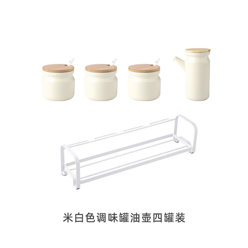 Creativo nórdico cocina condimento tarro hogar cerámica condimento caja traje de almacenamiento de cerámica aceite botella condimento tarro traje