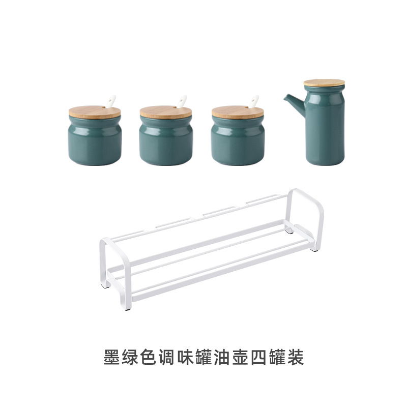 Creativo nórdico cocina condimento tarro hogar cerámica condimento caja traje de almacenamiento de cerámica aceite botella condimento tarro traje