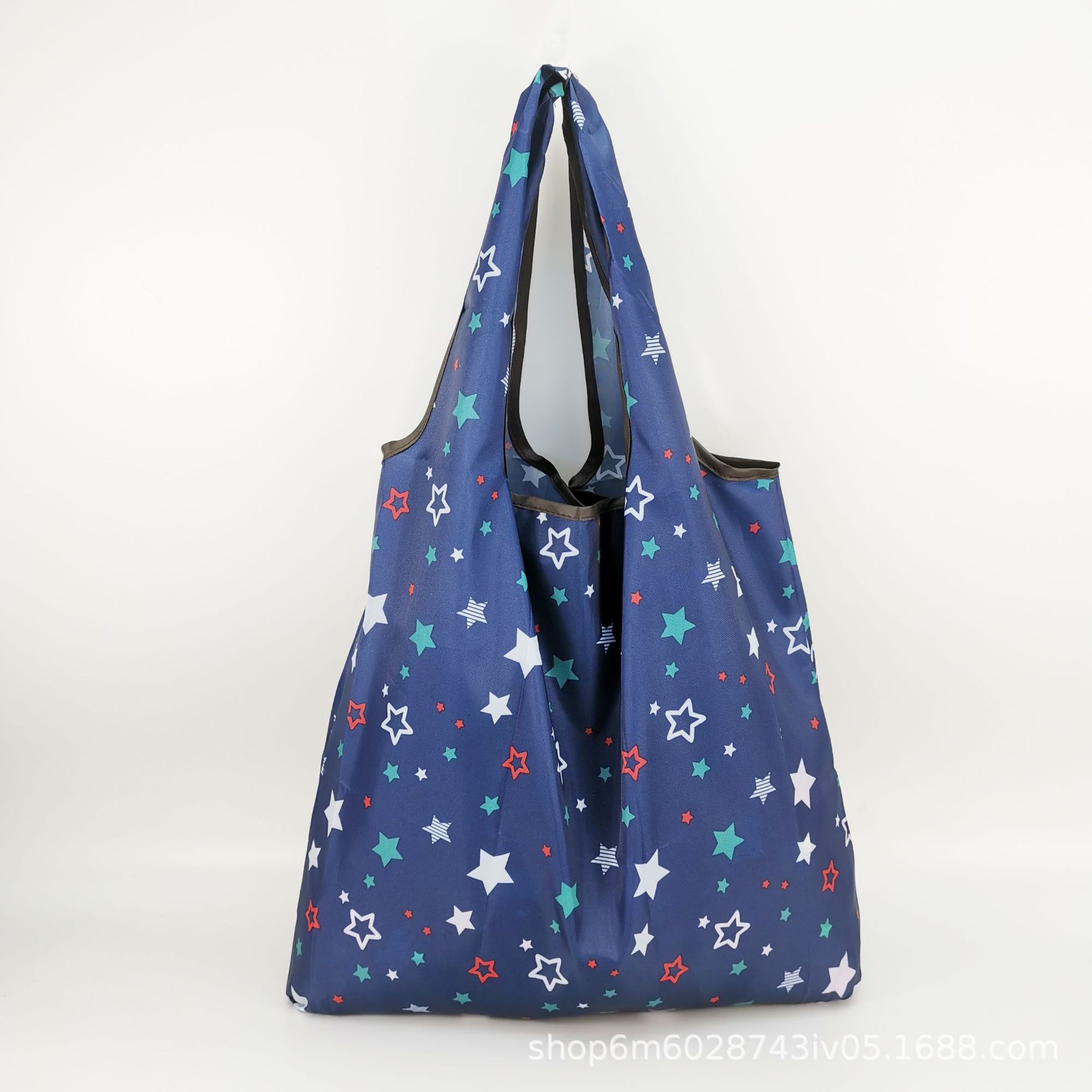 Bolso de compras de supermercado mediano de dibujos animados bolso verde bolso de moda bolso de compras plegable Portátil Bolsa de nylon impermeable image 42