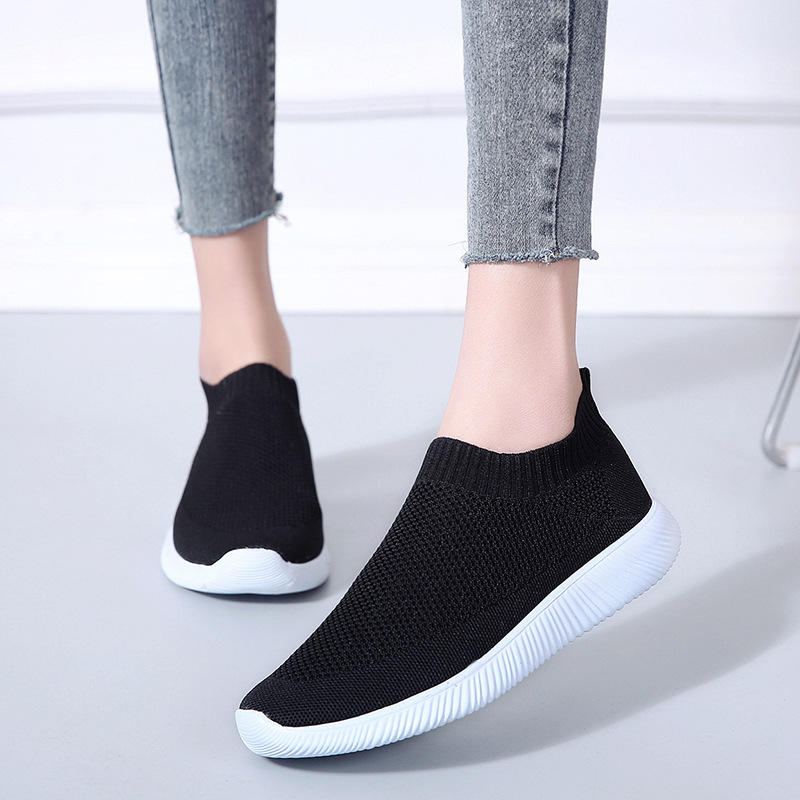 2023 여름 패션 여성의 운동화 통기성 플라이-짠 직물 크로스 보더 수출 AliExpress 신발 느린 성격