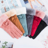 Keep warm cute gloves with bow, Korean style