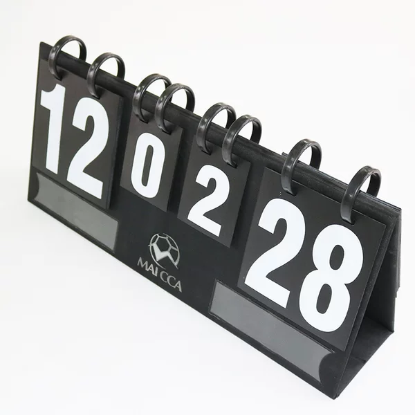 Football game scoreboard 4-digit flip board multifunctional scoreboard double-sided display referee supplies scoring Pu