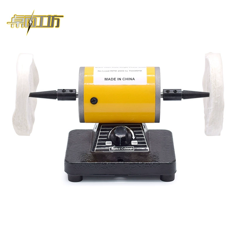 Настольная мастерская миниатюрная настольная регулировка скорости шлифовальный станок для полировки ювелирных изделий с двойным колесом SIP-60