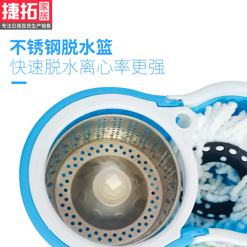 Custom trapeador cubo conjunto de trapeador rotatorio doméstico perezoso lavado a mano al por mayor tela de muelle de doble conducción trapeador cubo