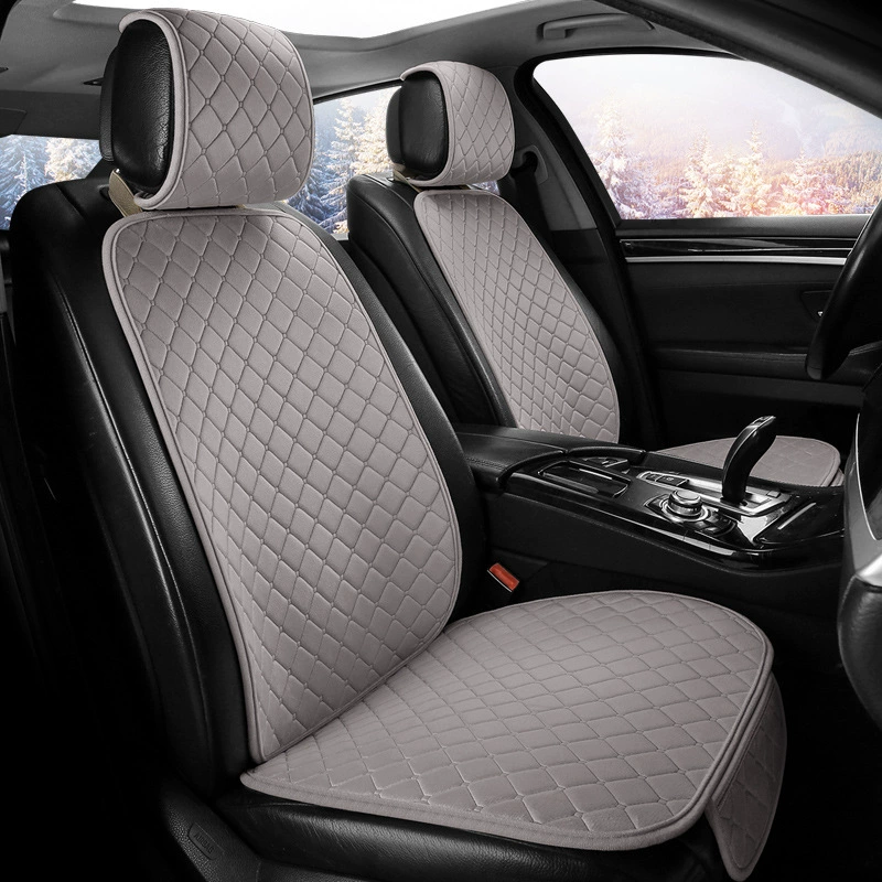 Автомобильная Подушка, зимняя плюшевая цельная + спинка, комплект из трех предметов, пятиместная универсальная Маленькая мужская Подушка на талию