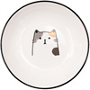 Ceramic snack dipping dish Furnishing disconeling dish Nordic leader handle round meals before meals sauce sauce sauce