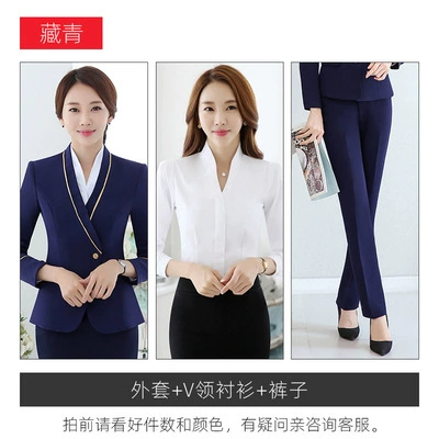 Е Air Sister Uniform Professional Set Airlines Interview Period Customer Service Receive KTV waiter Beauty Artist Work Server Women