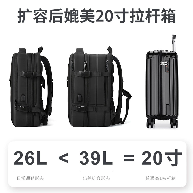 Big capacious backpack for traveling, school bag for elementary school students wet and dry separation, laptop, business version, for students