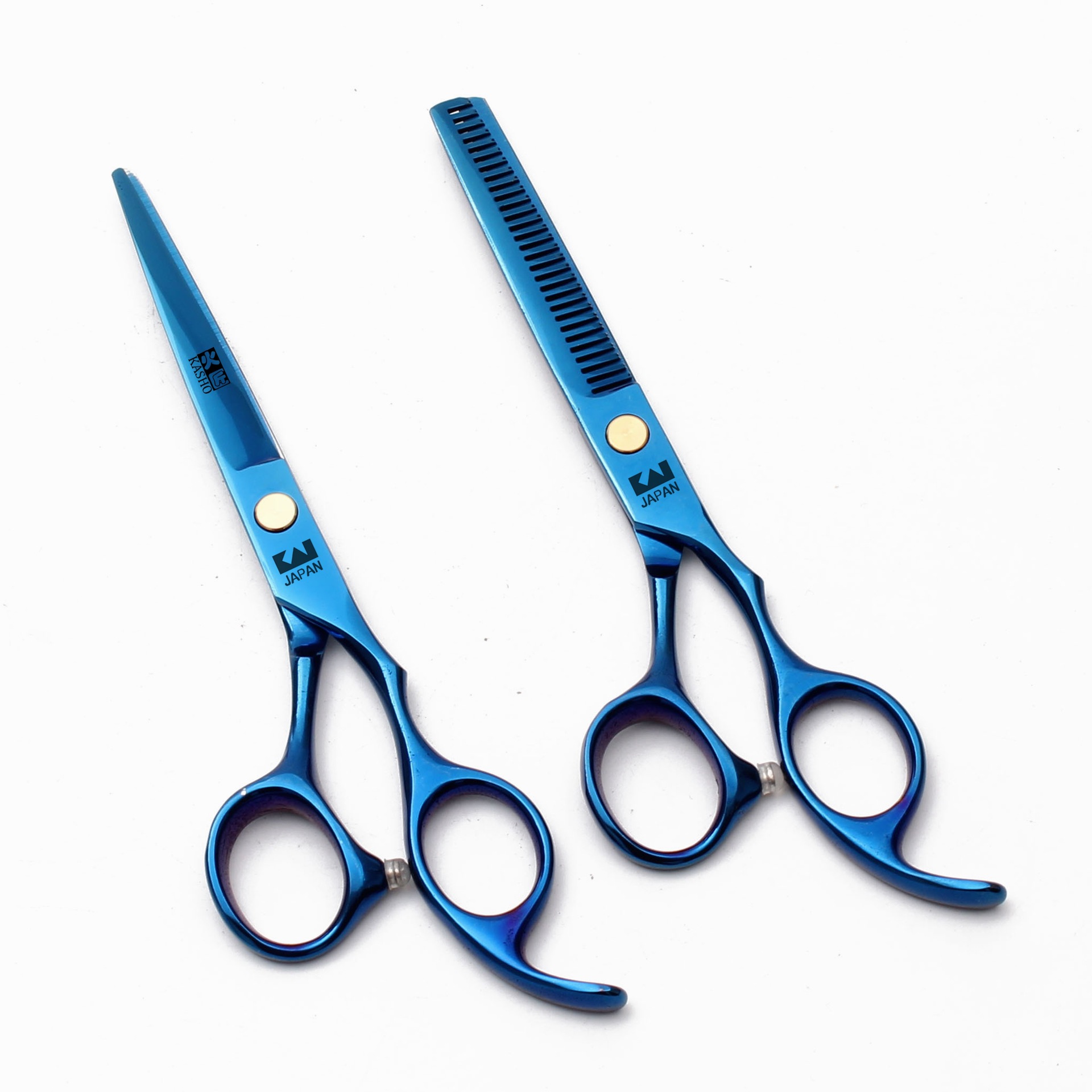 Tijeras de peluquería Tinker 5.5/6 pulgadas, set para uso doméstico y aprendices, incluye planas, de dientes, para flequillos y adelgazantes, 4 colores sin etiqueta