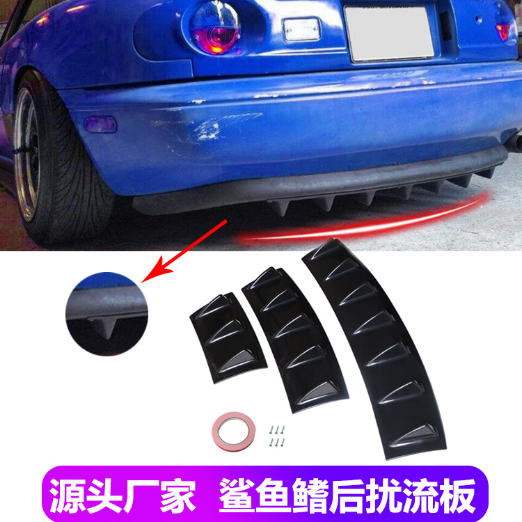 Modificación del coche alerón trasero universal pequeño rodeado parachoques chasis decoración con deflector deportes labio trasero