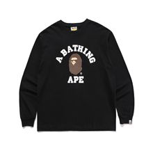 2020日系潮牌外贸代发秋季BAPE 猿人头印花长袖T恤速卖通亚马逊