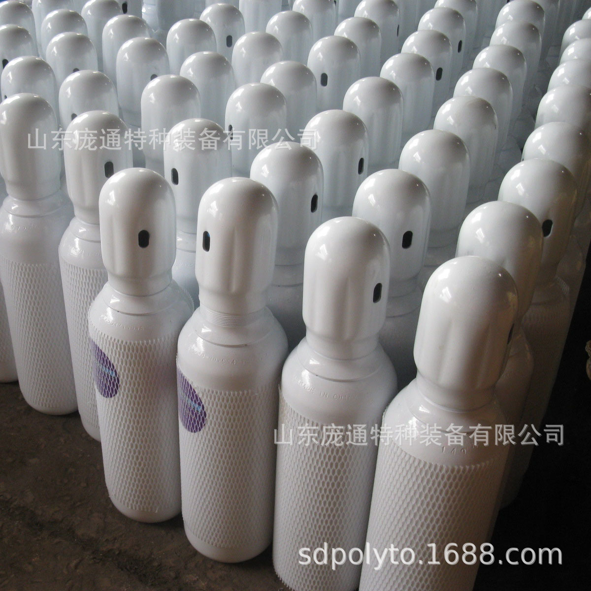 .山东庞通 氧气瓶 无缝气瓶 国标氧气钢瓶 10L 钢制 气瓶