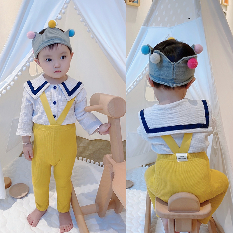 Primavera y otoño Corea del Sur bebé polainas de algodón bebé cintura alta correa de protección del vientre pantalones cortos calcetines medianos y pequeños niños polainas
