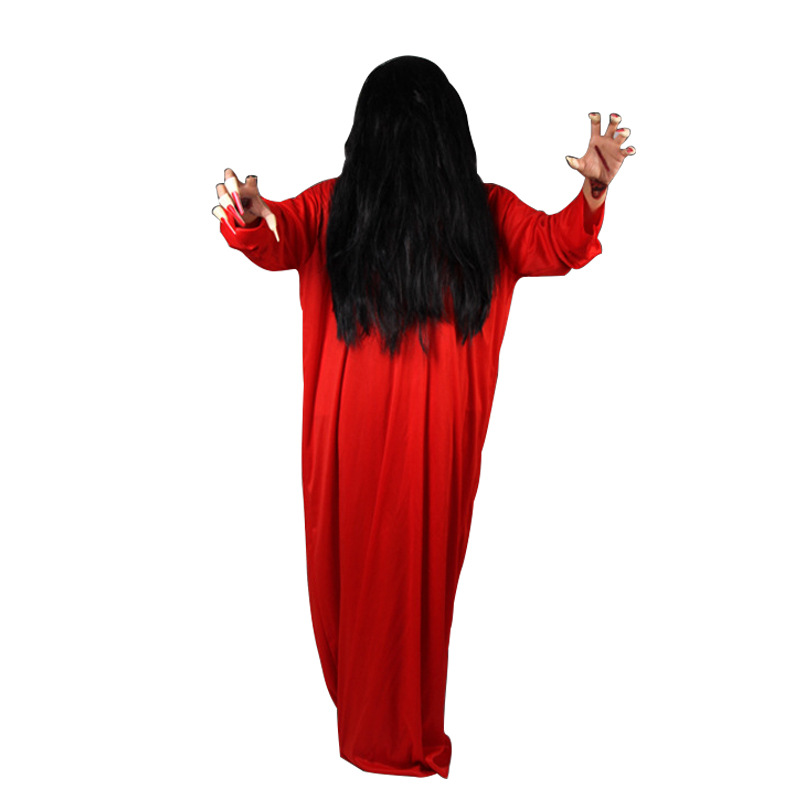 Halloween horror hembra fantasma traje de castidad pluma juego de hadas fantasma de miedo castidad peluca Zombie fantasma novia traje de rendimiento