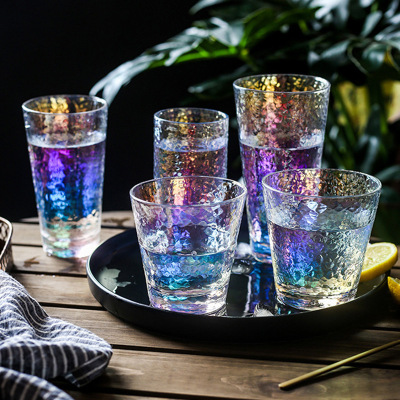 High temperature resistance Colorful Mug household originality Beer Drinks Red Cup INS Hammer glass