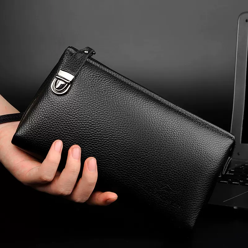 正品男士手包男真皮包商务休闲手抓包牛皮手拿包男包大容量钱包