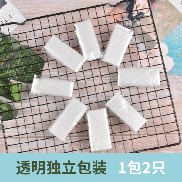 Independent small packaging disposable gloves catering food grade creative transparent kitchen lobster take-out small bag individually