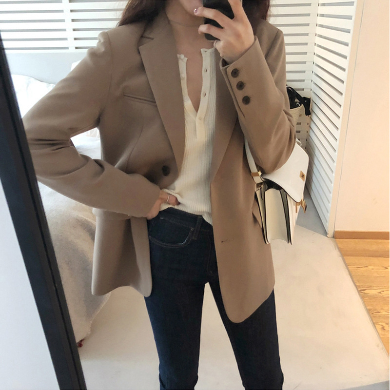 2025カジュアルスーツのコートの女性韓国版はやせています。
