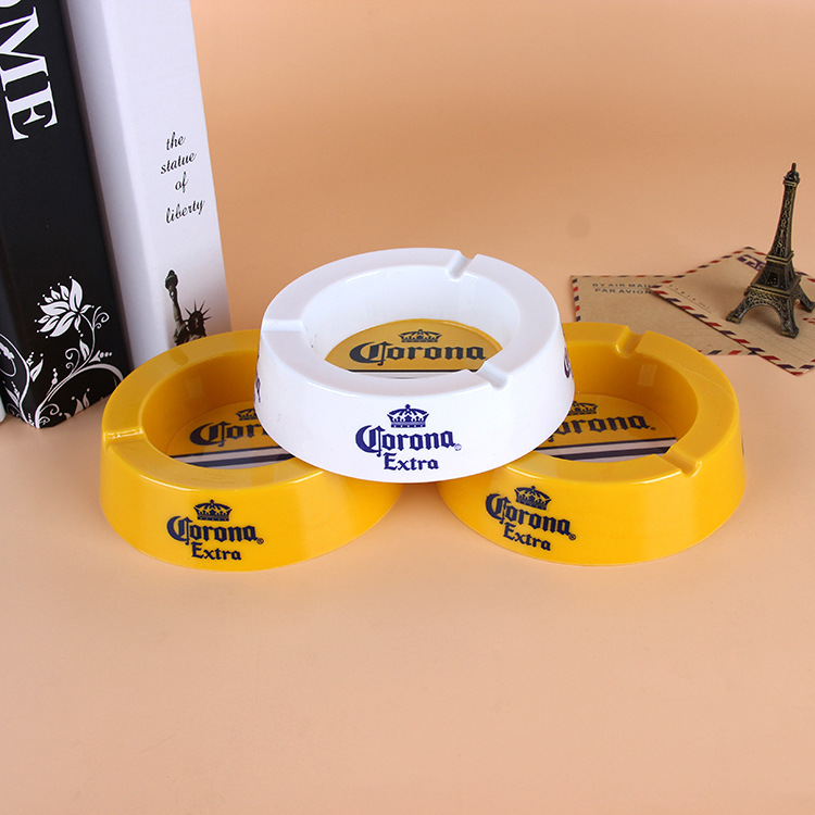 Fábrica venta directa cenicero de plástico al por mayor melamina incendio cenicero publicidad promocional regalos cenicero