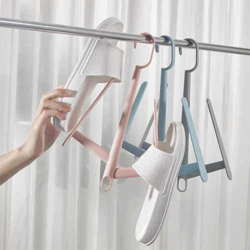 Household plastic shoe rack PP material clothes drying rack multi-functional stackable windproof clothes hanger balcony shoe drying rack