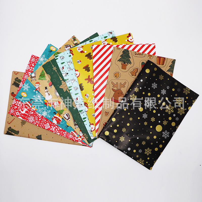 Papel de regalo papel de copia en color Impresión logotipo color papel de seda lote mezclado Personalización de papel de pera