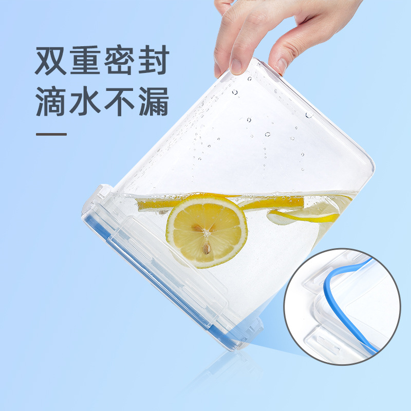 Cocina sellada jarra de almacenamiento de grano jarra de almacenamiento de siete piezas refrigerada inodoro transparente plástico crisper