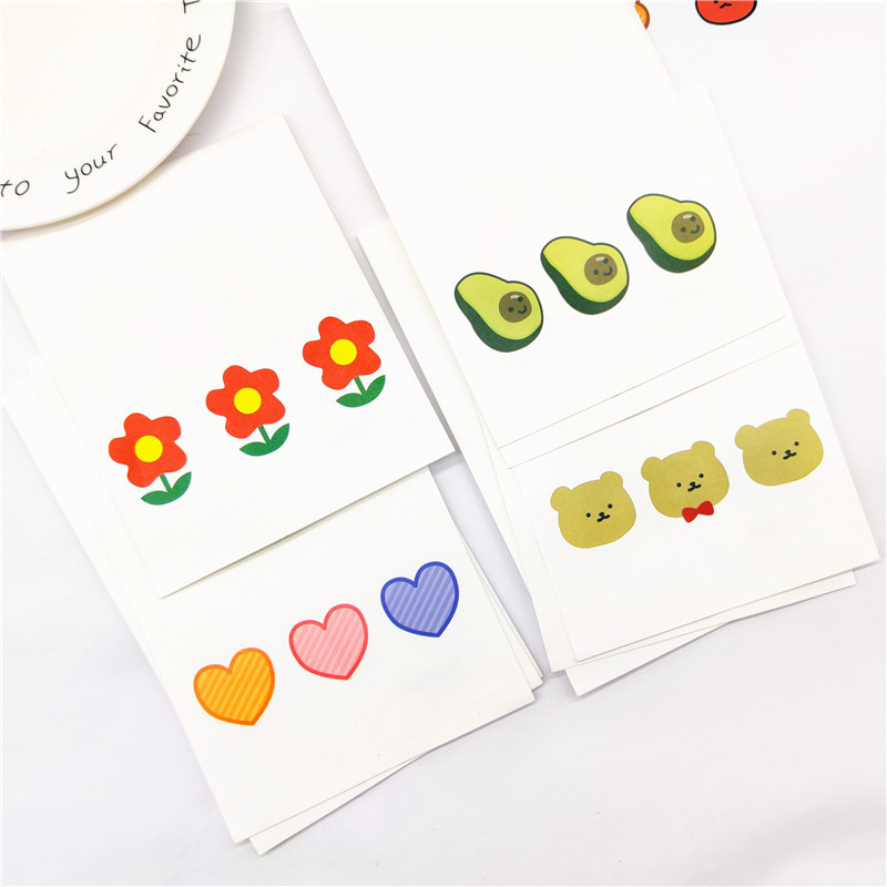 Bolsa de almacenamiento de papel estilo ins dibujos animados lindo impresión tamaño pequeño mini bolsa de papel decoración accesorios bolsa de regalo