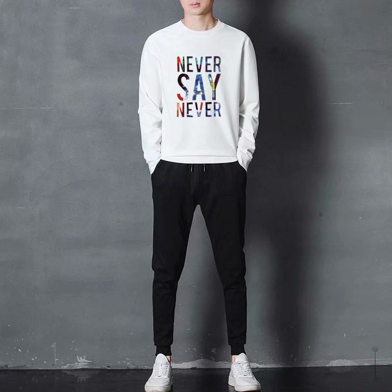 Traje casual delgado para hombre, estilo coreano, primavera y otoño, top de manga larga con estampado personalizado, nuevo estilo 2025