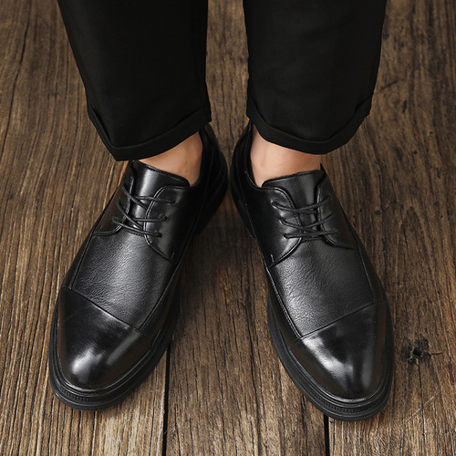 Japanese retro distressed lace-up casual leather shoes for men British and Korean style brogue groom and groomsmen men's shoes M22-L