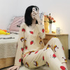 Demi-season brand pijama, cartoon cute set for elementary school students, Korean style, long sleeve, autumn, loose fit