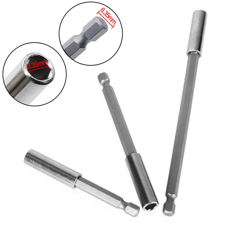 60/75/100/150mm Inner hexagonal plus long rod batch head extension rod plus lengthened sleeve magnetic connecting rod