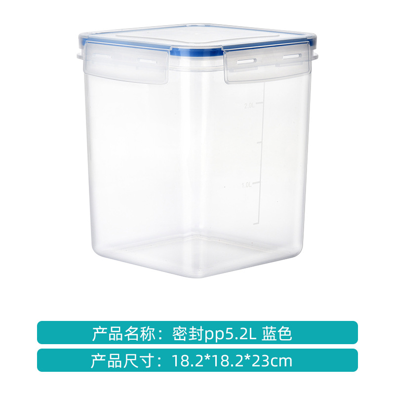 Cocina sellada jarra de almacenamiento de grano jarra de almacenamiento de siete piezas refrigerada inodoro transparente plástico crisper