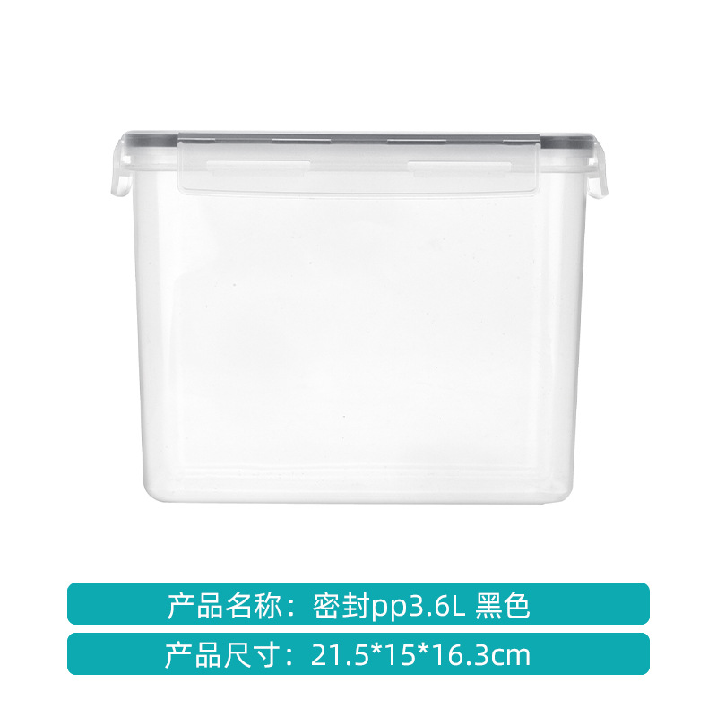 Cocina sellada jarra de almacenamiento de grano jarra de almacenamiento de siete piezas refrigerada inodoro transparente plástico crisper