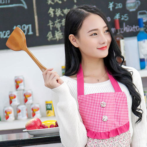 One Wood One Craftsman cooking spatula set LOGO wooden long handle cooking spatula non-stick wooden spatula